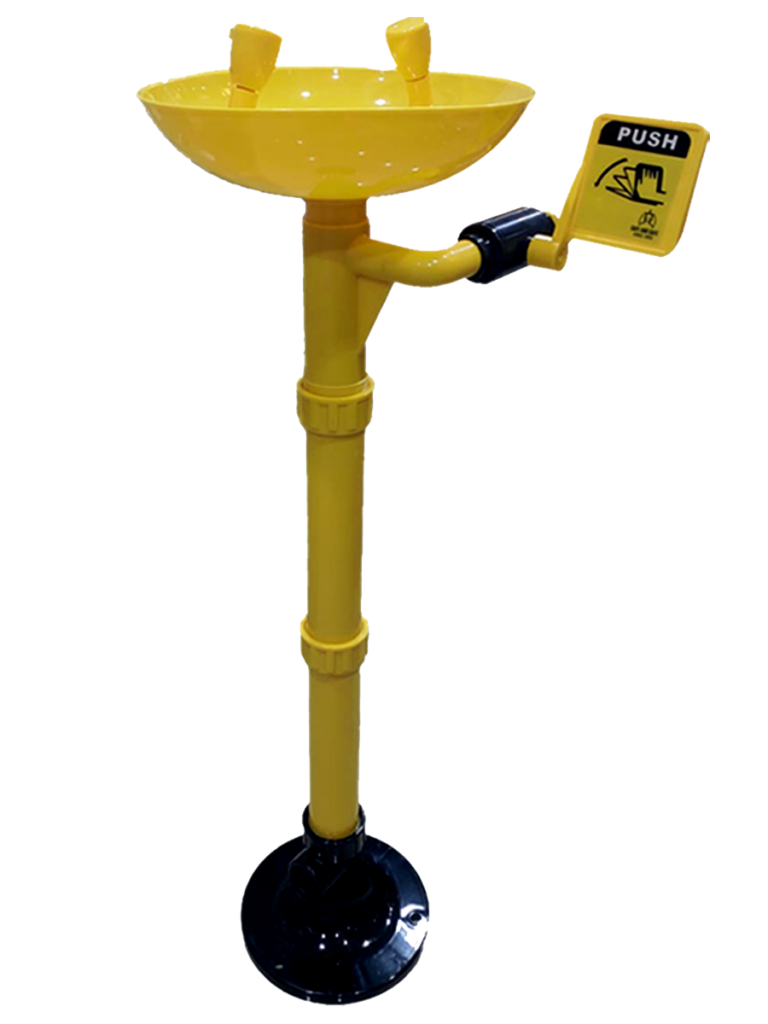 GALVANIZED STEEL EYE WASH FLOOR MOUNTED