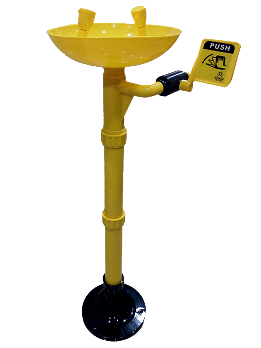 GALVANIZED STEEL EYE WASH FLOOR MOUNTED