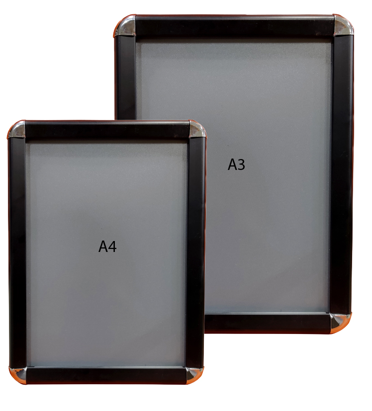 WALL MOUNTED DISPLAY SIGN BOARD ROUND CORNER